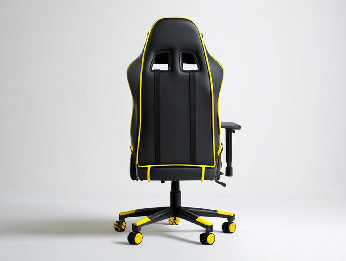 Racing Style High-Back Gaming Chair, Black/Yellow, 68 x 68 x 118-128 cm