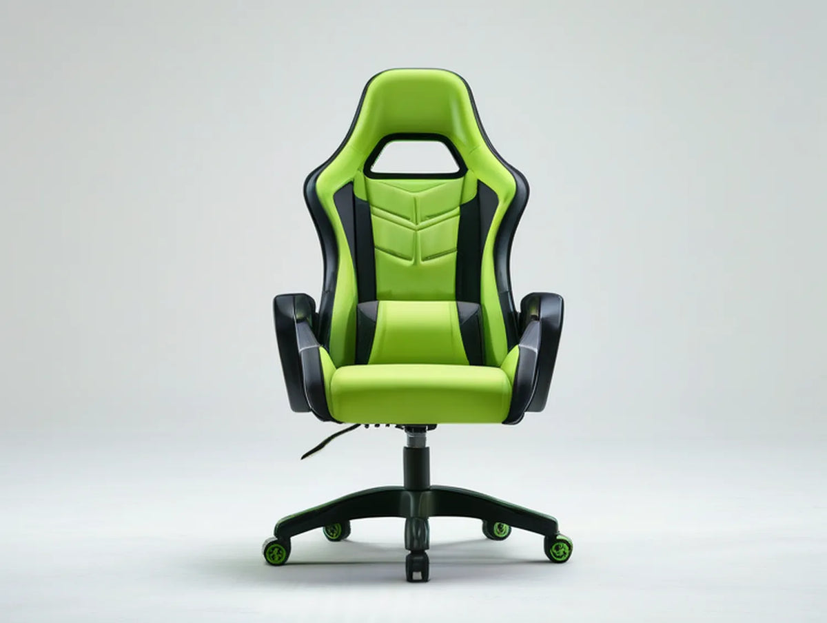 Green and Black High-Back Racing Style Gaming Chair, 68 x 68 x 112-122 cm