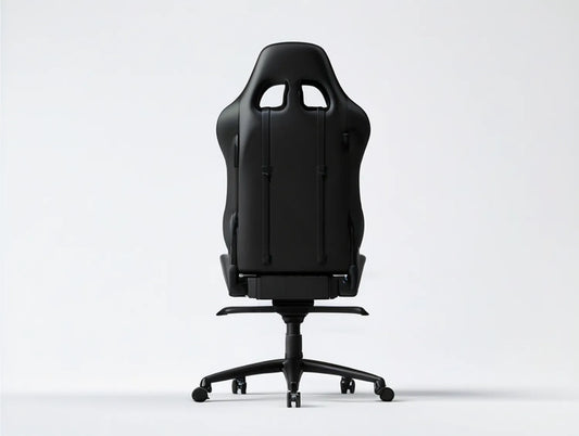 Black PU Leather High-Back Racing Style Gaming Chair, 26 x 26 x 49-53 in