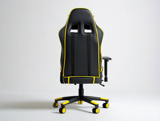 Racing Style High-Back Gaming Chair, Black/Yellow, 68 x 68 x 118-128 cm