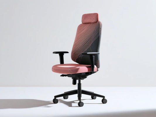 Ergonomic High-Back Office Chair, Pink/Black, 68 x 68 x 115-125 cm